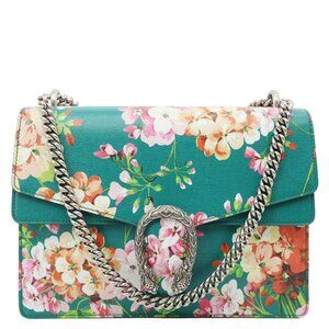 Gucci  Dionysus Medium Blooms Print Leather Shoulder Bag Green 400235